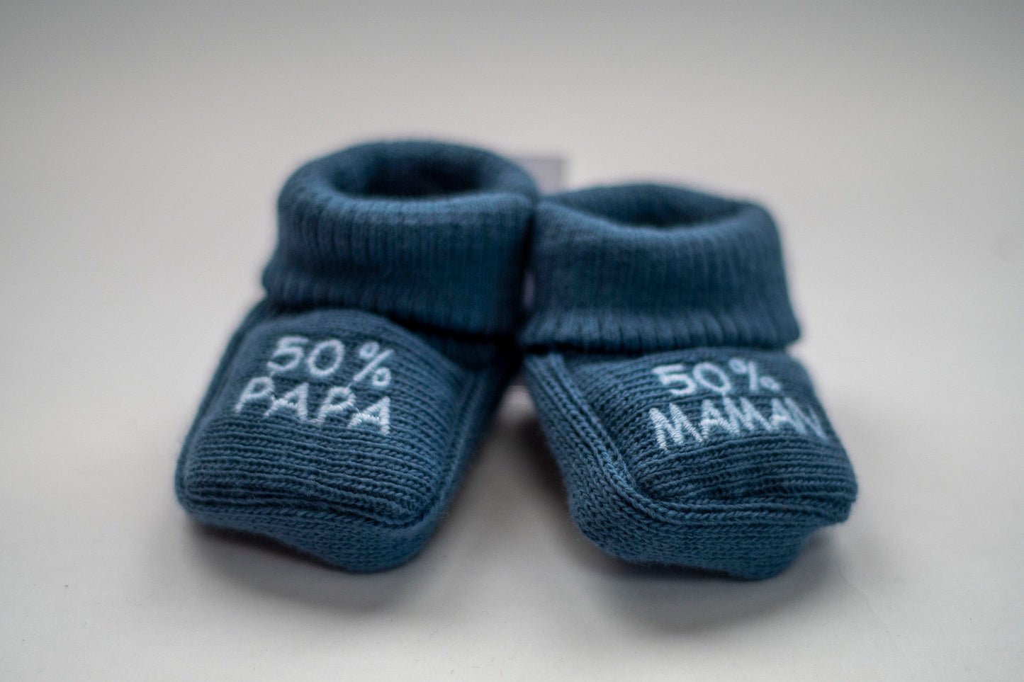 Chaussons bébé 50% PAPA 50% MAMAN