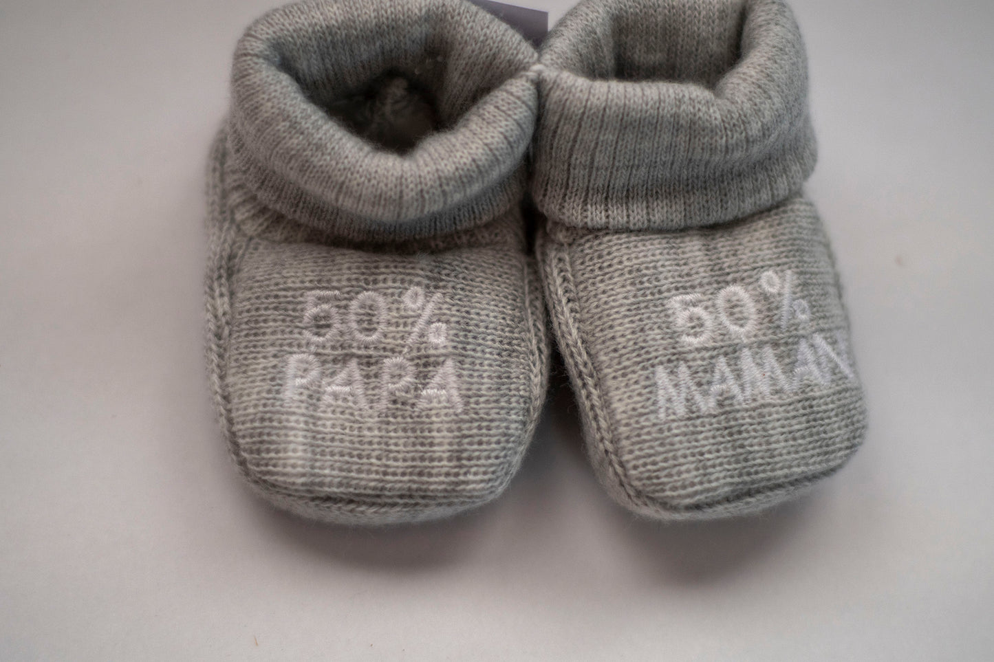 Chaussons bébé 50% PAPA 50% MAMAN