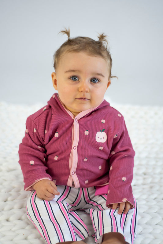 Veste bébé fille à capuche