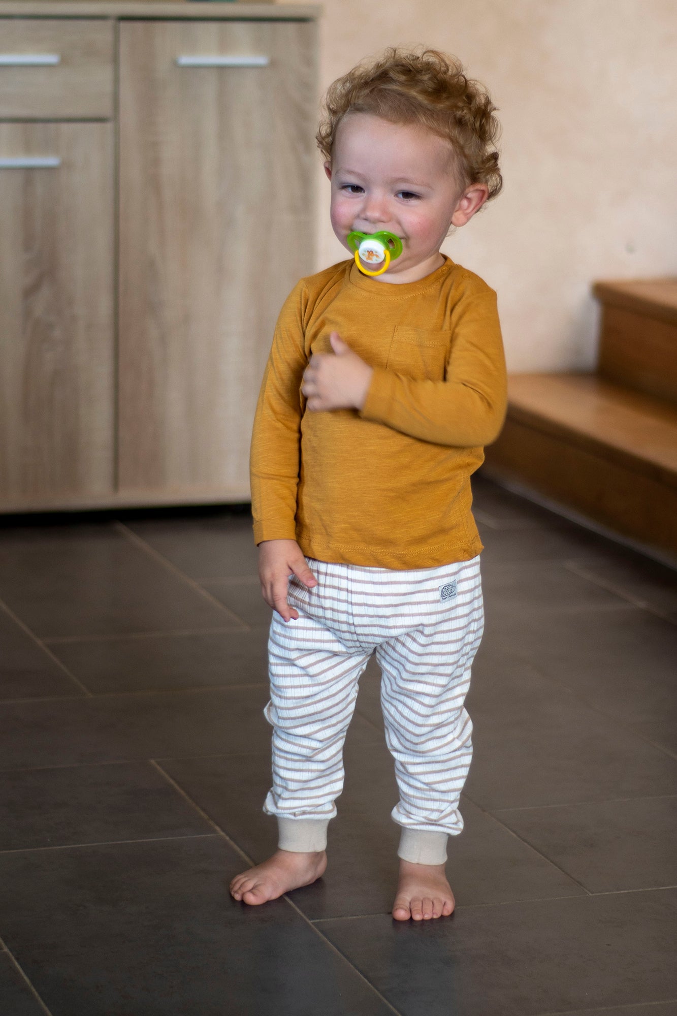 Pantalon rayé mixte