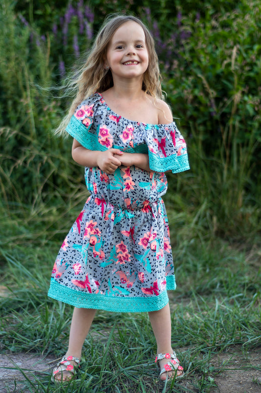 Robe fille épaules dénudées