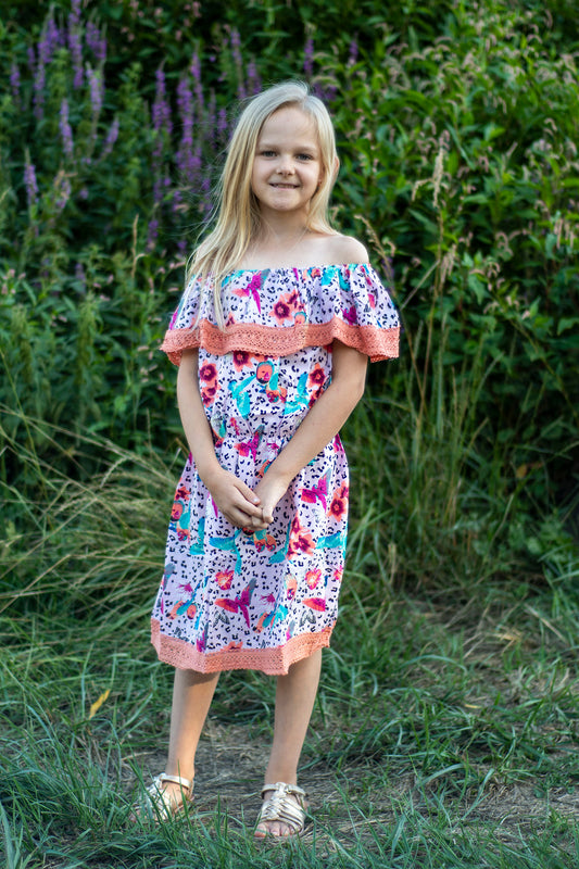 Robe fille épaules dénudées